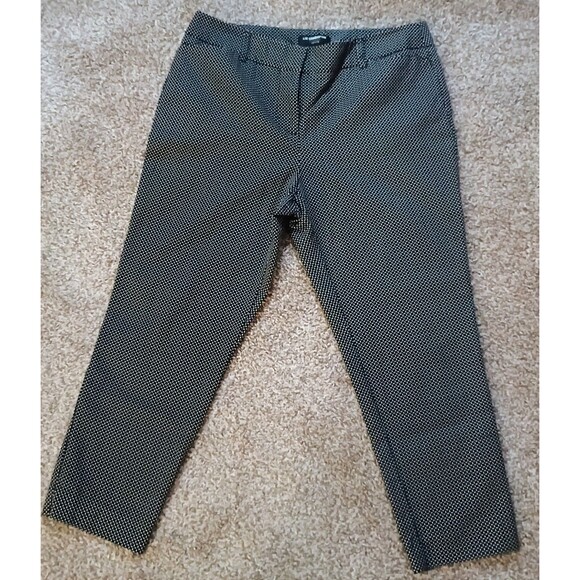Liz Claiborne High Rise Black & White Career Petite Emma Classic Ankle Pants 6P - Picture 1 of 7